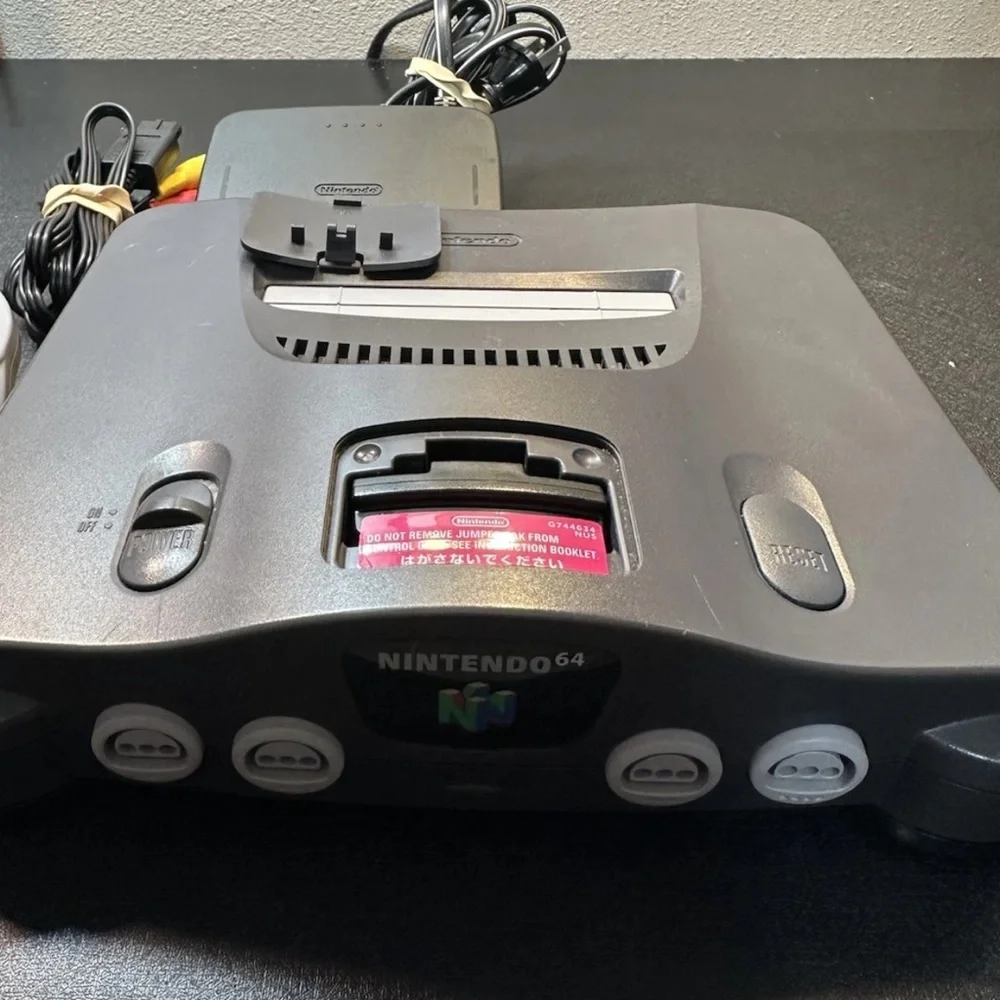 Nintendo Console with Gray and Black Design